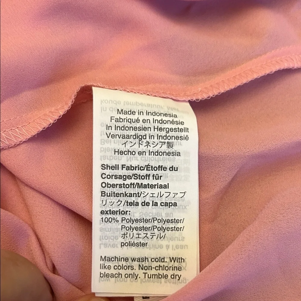 J. Crew Pink Scalloped Blouse Size L New